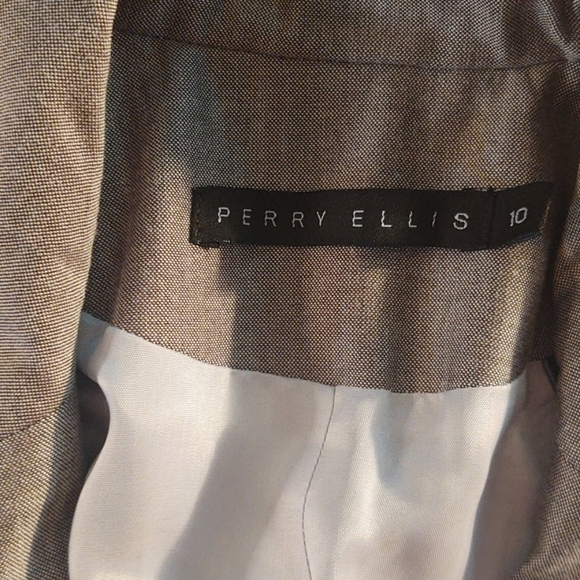 Perry Ellis Grey Wool Blend Blazer Sz 10 - Picture 2 of 7